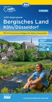 Fahrradkarte Bergisches Land Köln Düsseldorf ADFC Regionalkarte 2023