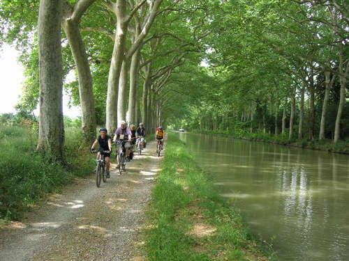 Am Canal du Midi in Frankreich unterwegs