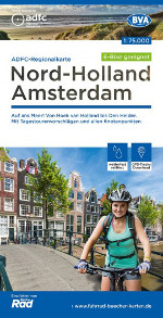 Fahrradkarte Nordholland Amsterdam ADFC Regionalkarte 2021