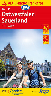 Coverbild der ADFC Radtourenkarte Ostwestfalen Sauerland 2022