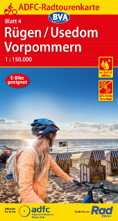 Fahrradkarte Rügen Vorpommern ADFC Radtourenkarte Coverbild 2022