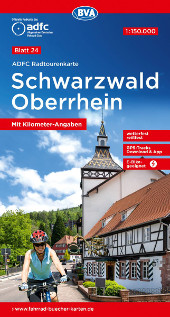 Fahrradkarte Schwarzwald Oberrhein ADFC Radturenkarte Coverbild 2022