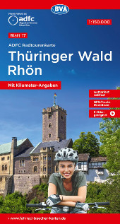 Fahrradkarte Trüringer Wald Rhön ADFC Radtourenkarte 