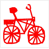 Das rote Fahrrad ist das Logo von fahrradtouren.de